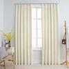 VidaXL Blackout Curtains with Hooks 2 Pcs Velvet Cream 140x245 Cm