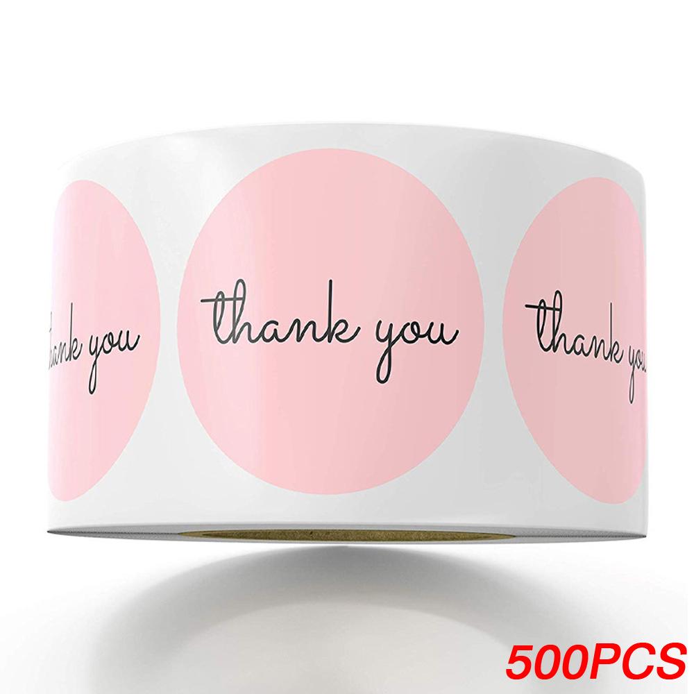100-500pcs Round Thank You Stickers for Envelope Seal Labels Gift Packaging Decor Birthday Party Scrapbooking Stationery Sticker