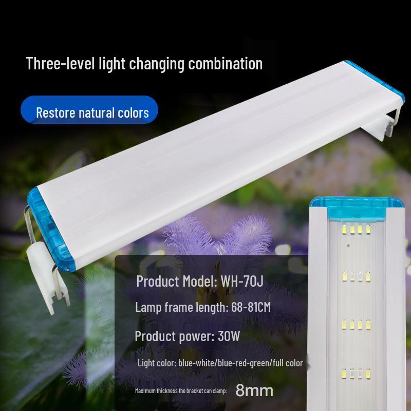 

Енергозберігаючий світлодіодний світильник для акваріума, підставка для риб та водних рослин, бризкозахищена конструкція Round Plug (EU/China Standard)