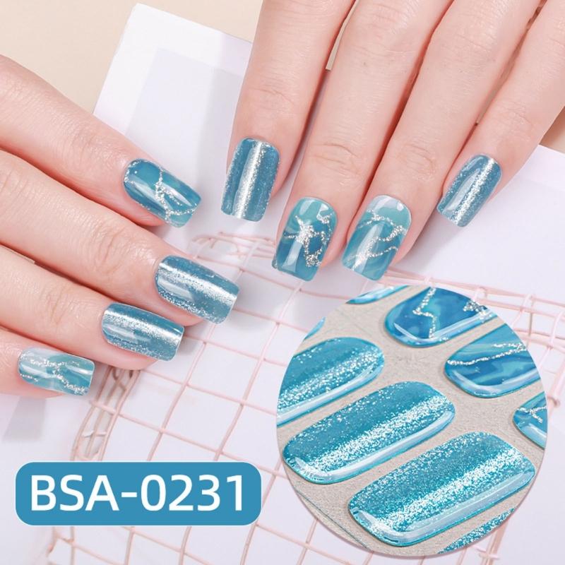 Easy Application Gel Nail Wraps Full Cover Manicure No Nail Lamp Needed Home Manicure Essential for Home Use