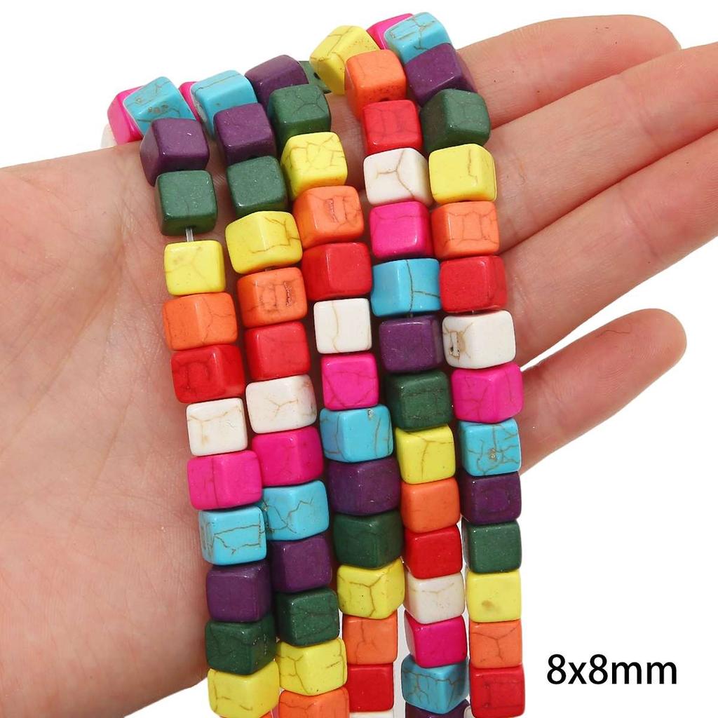 Synthetic Colour Turquoise Various Shapes of Colour Beads For Handmade Bracelet Necklace Keychain DIY Craft Jewelry Making Accessories