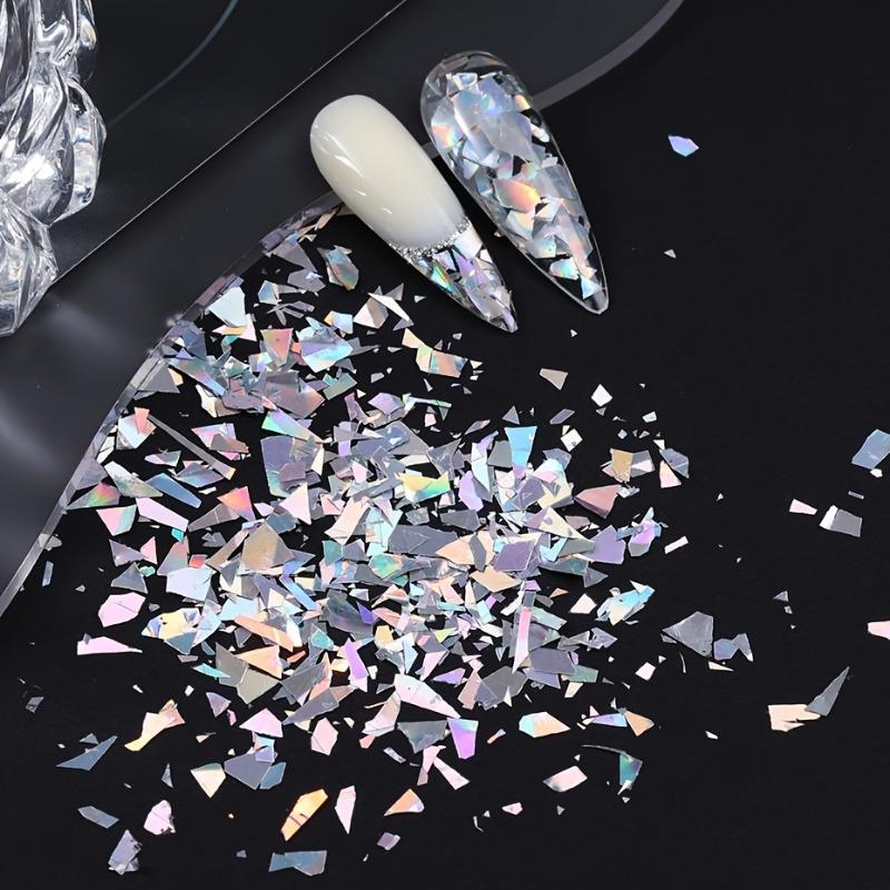 Bagged 3D Irregular Laser Glitter Nail Accessories Patch Decorations Nail Products