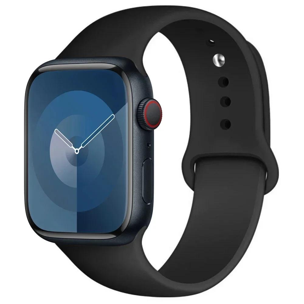 Silikonarmband für Apple Watch Armband 44mm 45mm 40mm 41mm 42-38mm 45 mm Sportarmband iwatch Serie 8 7 6 5 4 3 SE 9 Ultra 2 49mm