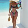 SHEIN European and American Rainbow Mesh Neck Beach Smock Swimsuit Outside with Island Vacation Dress In Stock