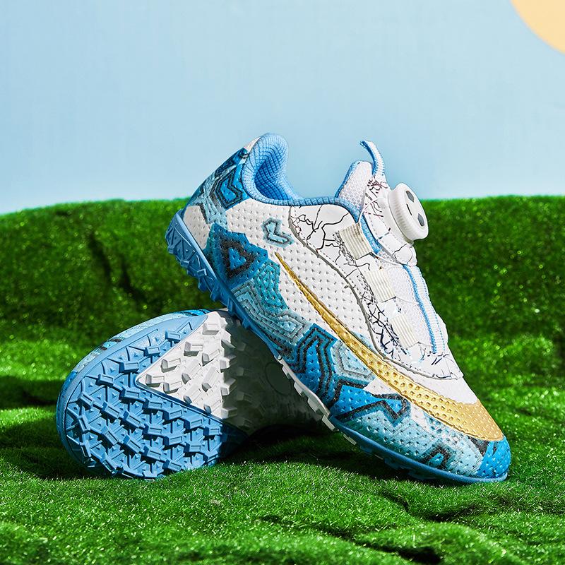 

Mandarin duck children s football shoes boys broken nails primary school students rotating buttons boys professional game training shoes 29