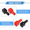 1 Pair Battery Terminal Insulation Covers, 10mm 0.39" Car Battery Post Cap Universal for Motorcycle Truck Marine Durable PVC Red Black