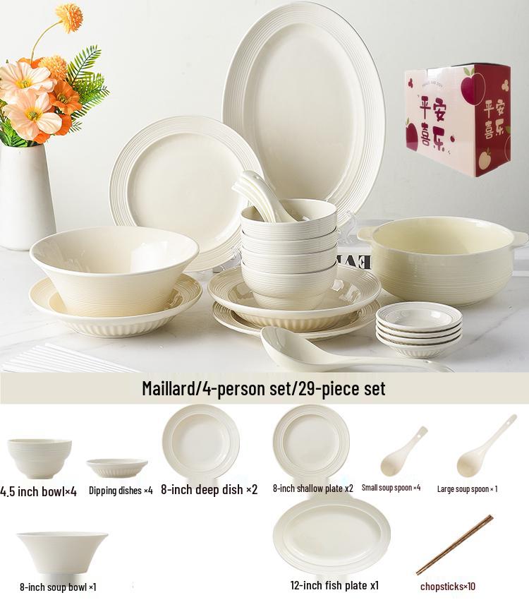 Ceramic Dinnerware Set: Bowls, Plates, and Chopsticks - 2025 Style Housewarming Gift