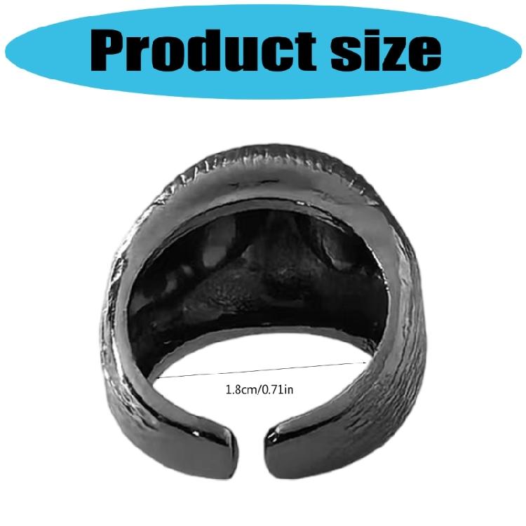 Leichter Legierungsring mit Tiermotiv, glatt poliert, verstellbare Öffnung, Fingerband für tägliche Accessoires