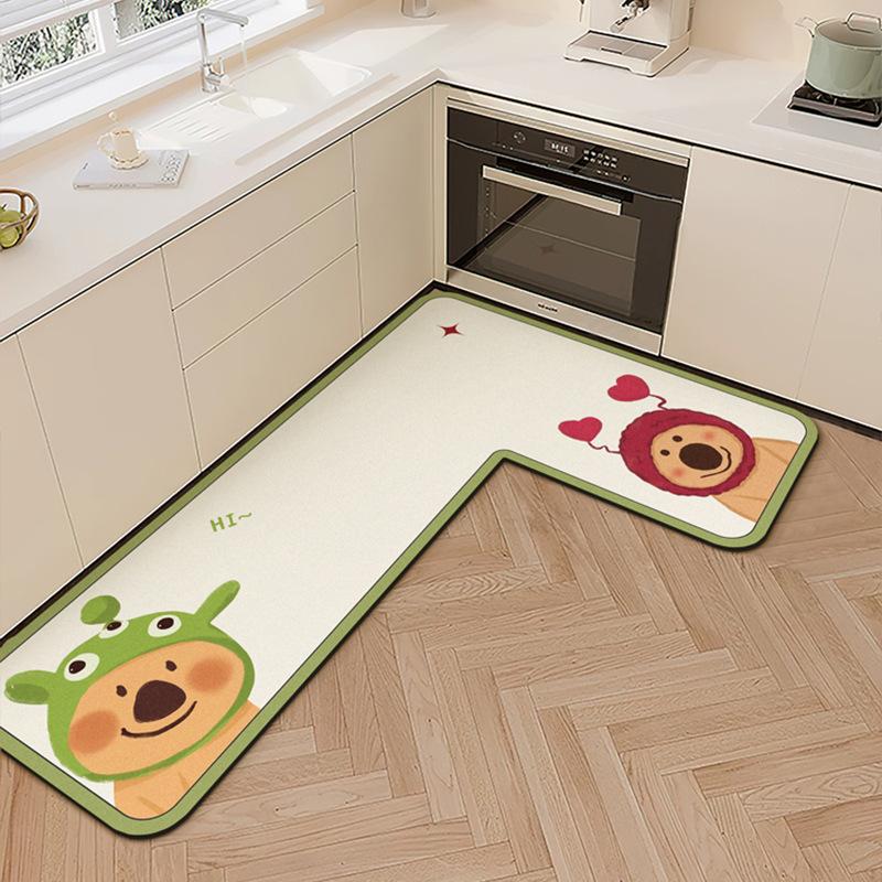 Cartoon Niedlich Diatomeenerde Haushalt Küche Bodenmatte Wasseraufnahme Rutschfest Schnelltrocknend Pflegeleicht Bodenmatte