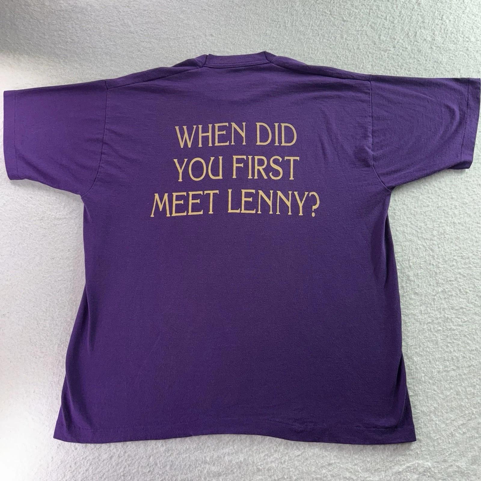 

Vintage 90s Lenny Bruce Large 70s Beatnik Comedy When Did You First Meet XL S