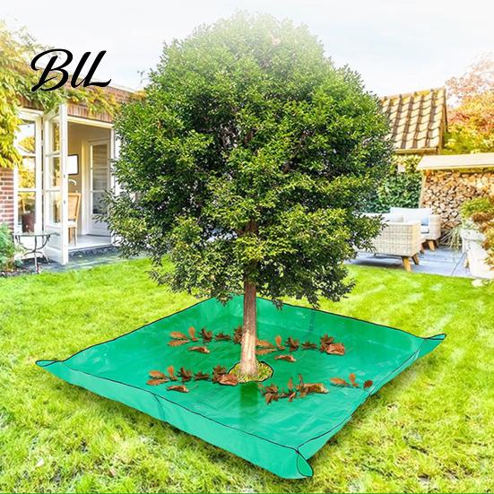 Garden Cleanup Accessory Landscape Tarp for Trimming, Pruning with Hole & 4 Leaf Corner Buckles, Shrub Trimmings Catcher Collection, Yard Durable Tree