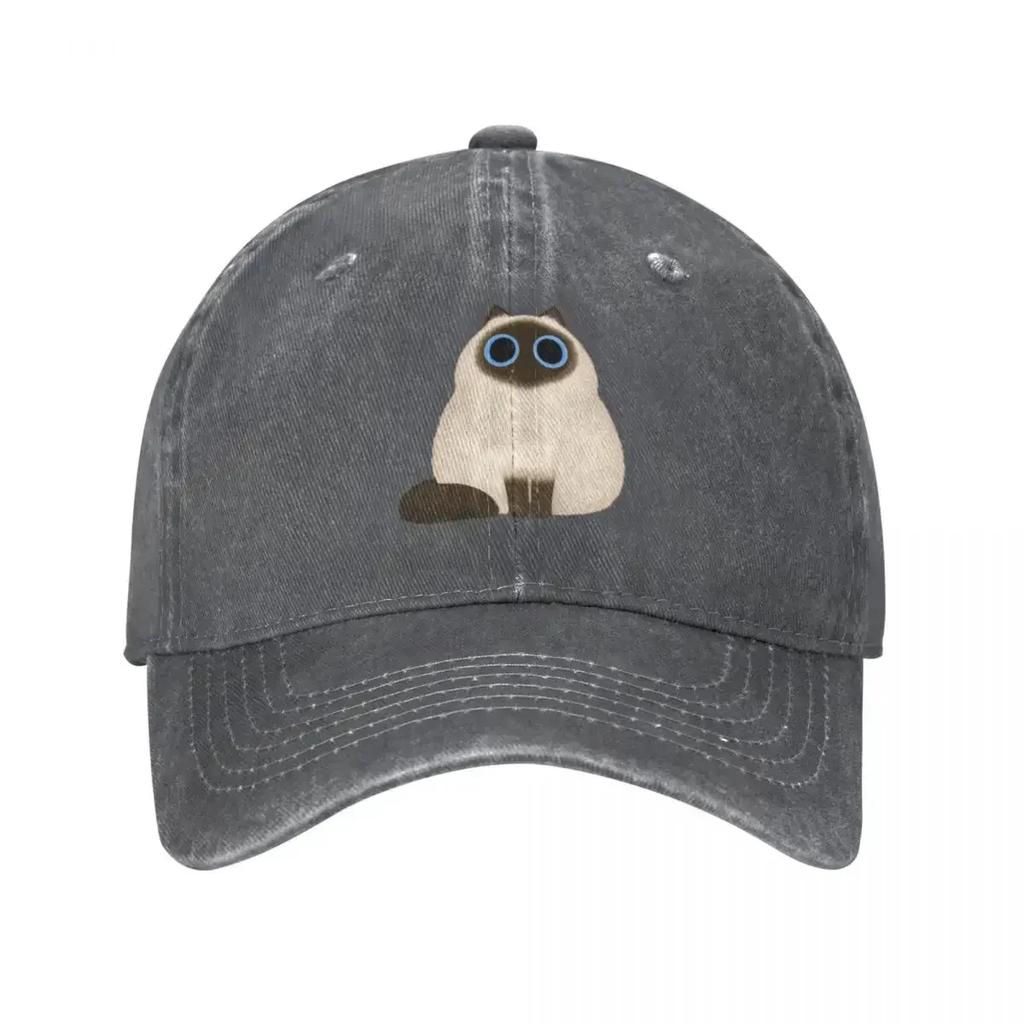 Himalaya Katze Baseballkappen Mode Verwaschene Denim Hüte Outdoor Verstellbare Kappe Sport Baseball Cowboyhut für Männer Frauen