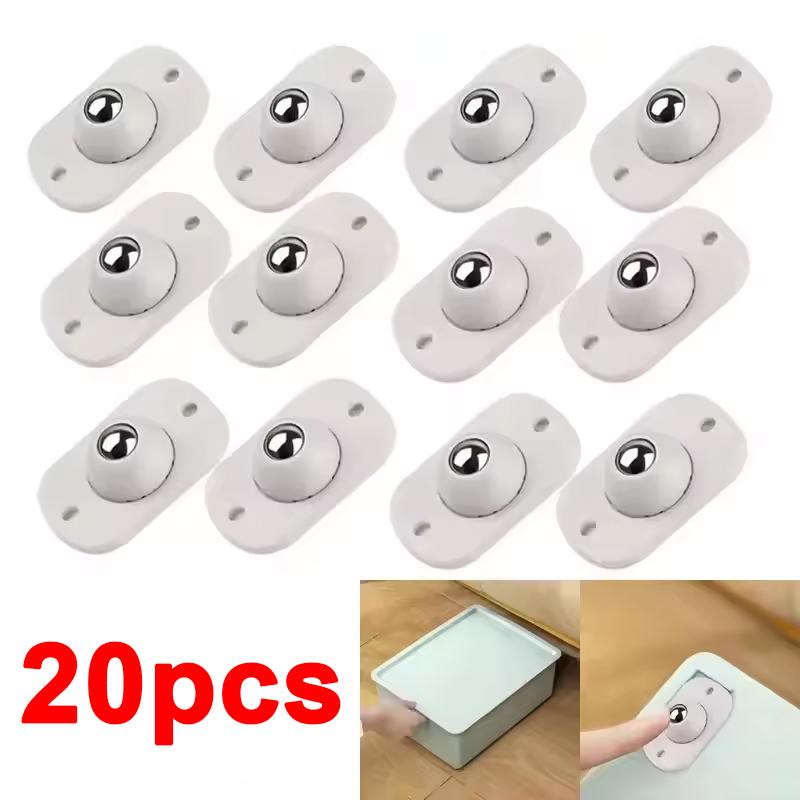 Self Adhesive Caster Mini Swivel Wheels Stainless Steel Universal 360 Degree Rotation Pulley for Furniture Storage Box