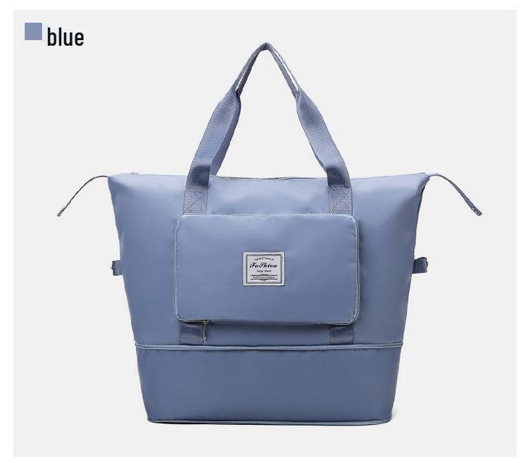 Compact Sports Fitness Bag with Wet/Dry Separation - Foldable Travel Handbag and Carry-on Luggage