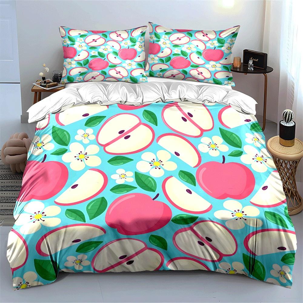 Fruit-Inspired Decorative Set For Kitchen Exquisite Three-Piece Bedding Set Gift For Kids And Adults