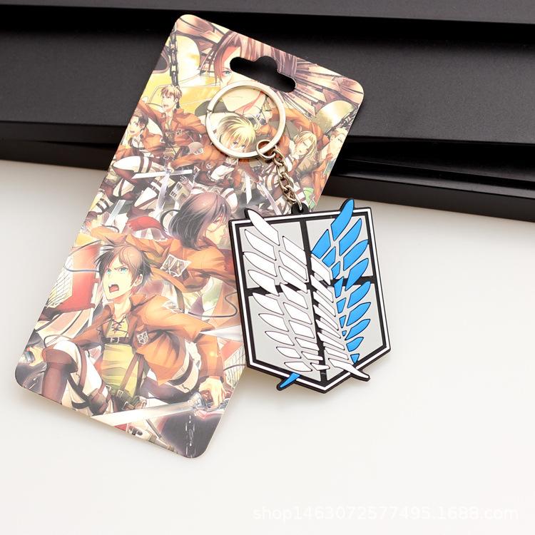 Attack on Titan Flügel der Freiheit Schlüsselanhänger, Levi Mikasa Eren Schultasche Kleiner Anhänger