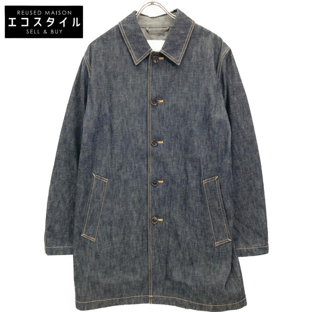 MACKINTOSH D-MC002/BT Indigo Single Breasted Denim Coat Short Denim soutien collar coat coat 40 IndigoUsed