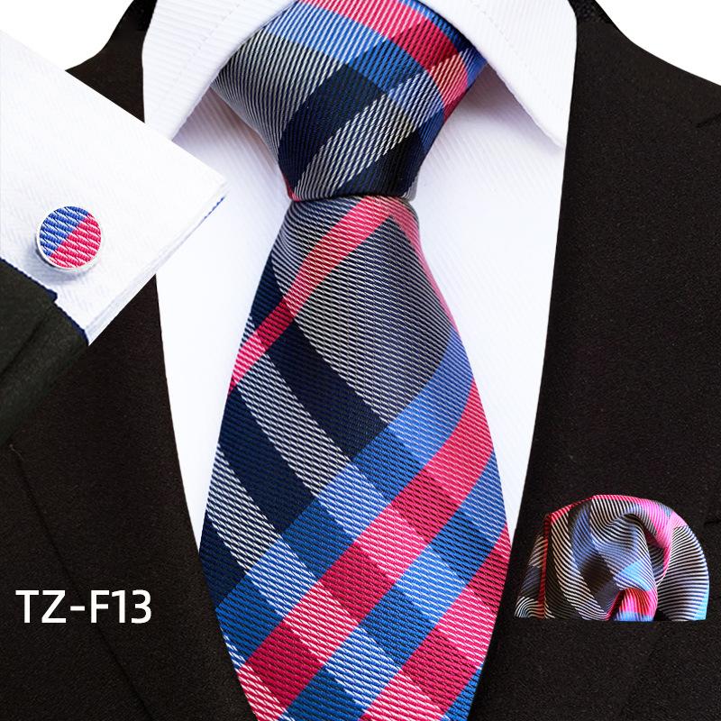 Paisley Waist Flower Men'S Tie Pocket Towel Cuff Three-Piece Set