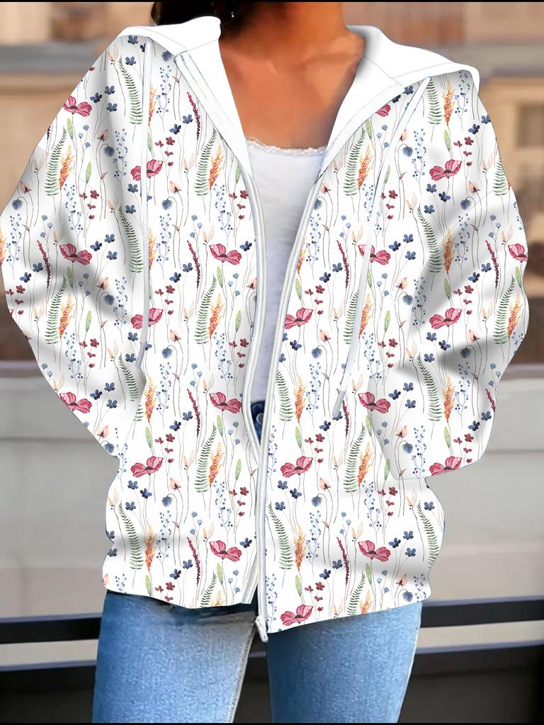 Vintage Pattern 3D Printed Hooded Cardigan Plus Size Autumn Winter Retro