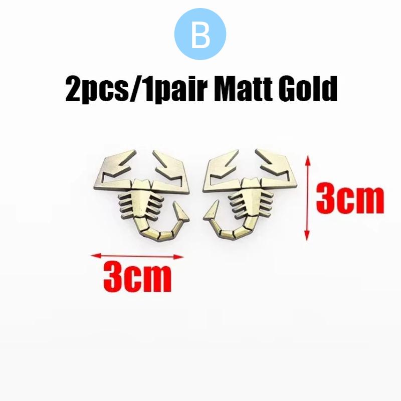 3D Abarth scorpion metal Car Fender side logo Rear Bumper tail door trunk car rear Emblem sticker styling Accessories
