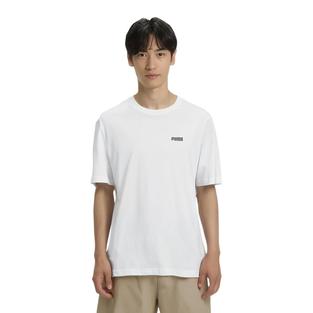 PUMA T Shirts Men's White Crew Neck Moderate 690229-02