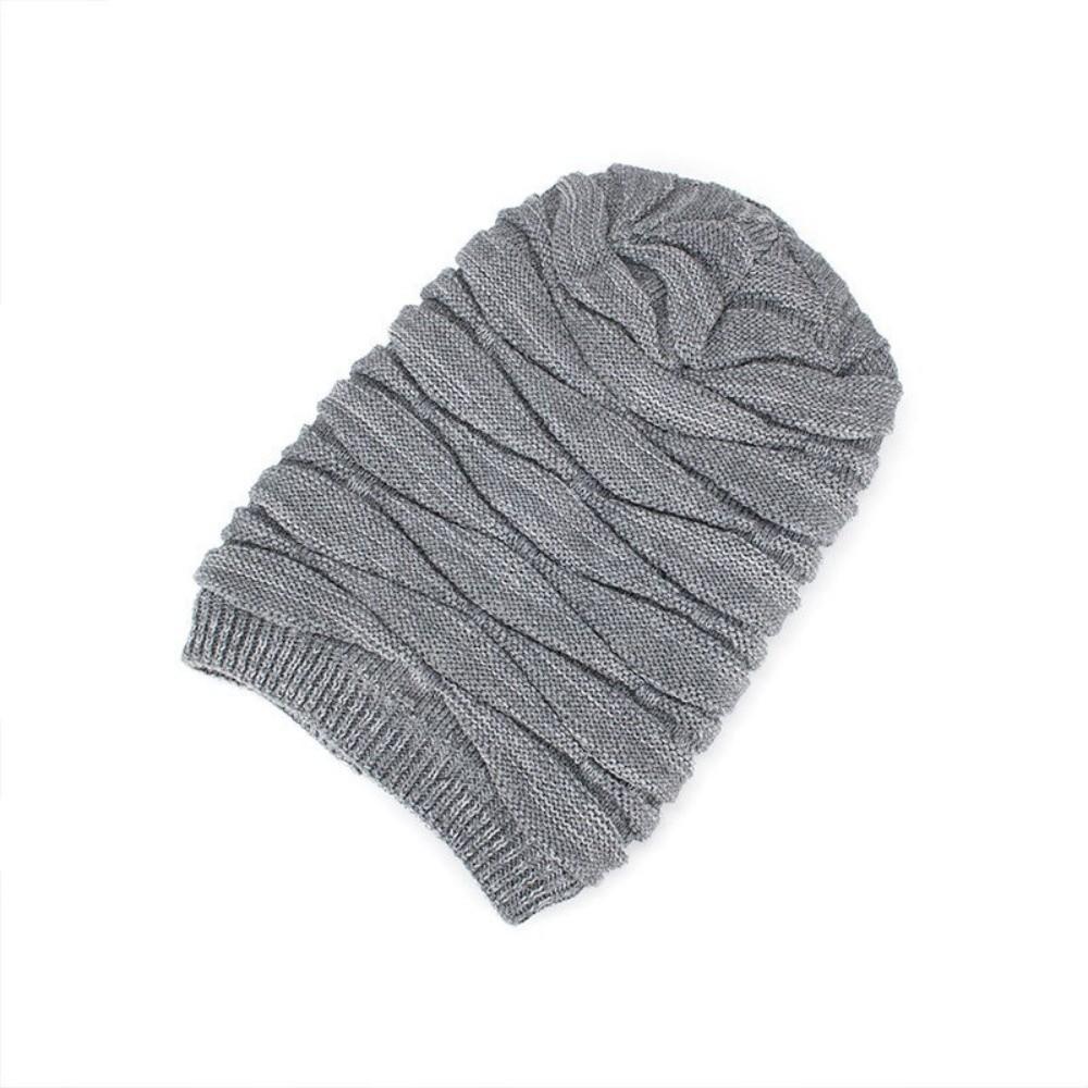 Woolen Woolen Hat Velvet Beanies Cap Simple Knitted Pullover Hat  Girls