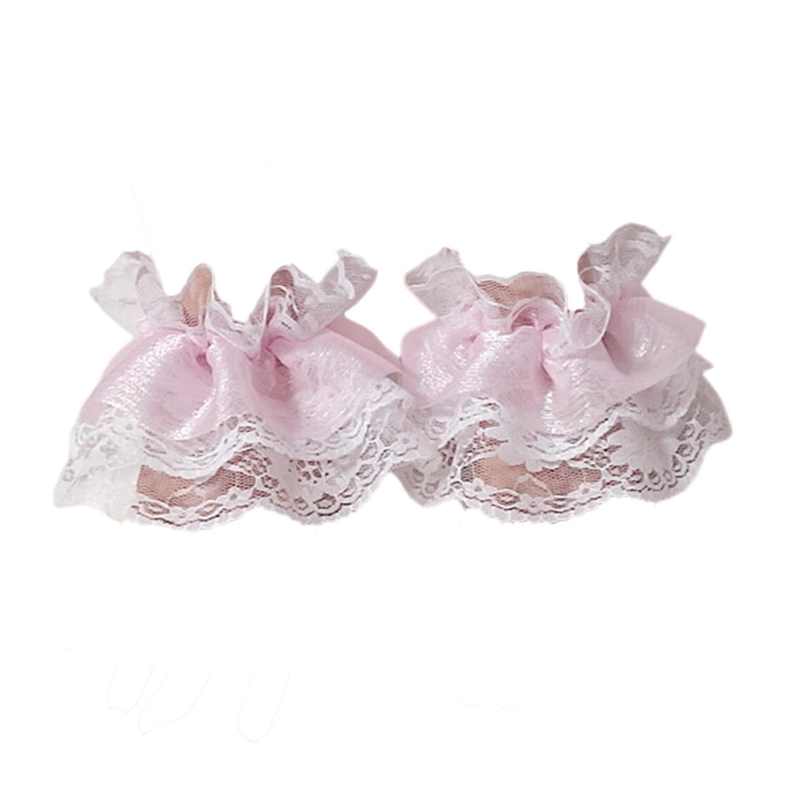 

Японские манжеты горничной кружевные короткие нарукавники для защиты запястий и элегантные аксессуары для наряда аниме 4