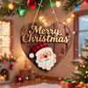 Warm Atmosphere Wall Art Decor Christmas Wooden Pendant, Decorative Reindeer/Santa Claus/Gnome Pattern Hanging Sign, Welcome Sign with Weather