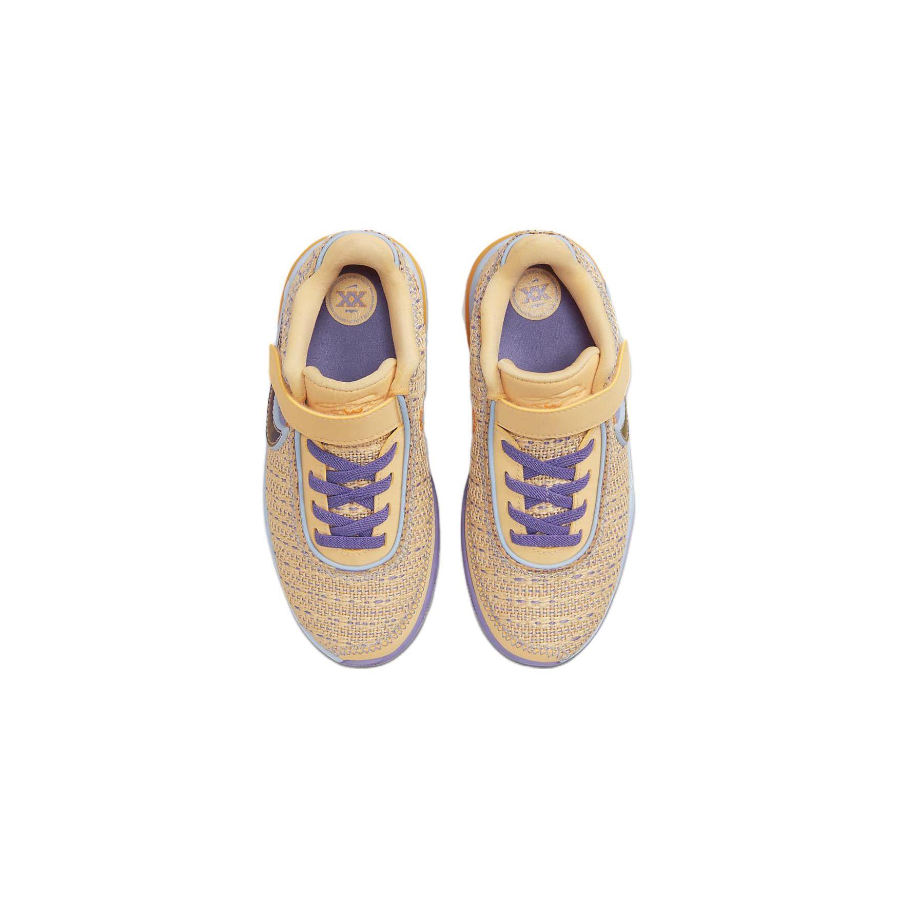 Детские кроссовки Nike LeBron 20 PS Summer Vibes Orange Celestial-Gold Cobalt-Bliss — фото 4