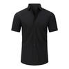 Men 4-Way Stretch Long Sleeve Open Front Shirt, Wrinkle Resistant Thin Business Casual Dress Shirt for Amazon Cross-border
