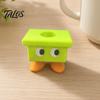 Kids Cartoon Bathroom Ornament 3D Printed Stool Toothbrush Holder, Waterproof Moisture-Proof Cute Small Feet Compact Storage Organizer for Accessories