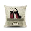 Urban Lipstick Girl Printed Linen Pillow, Fashionable Pillow Cushion Counter Decoration Pillow