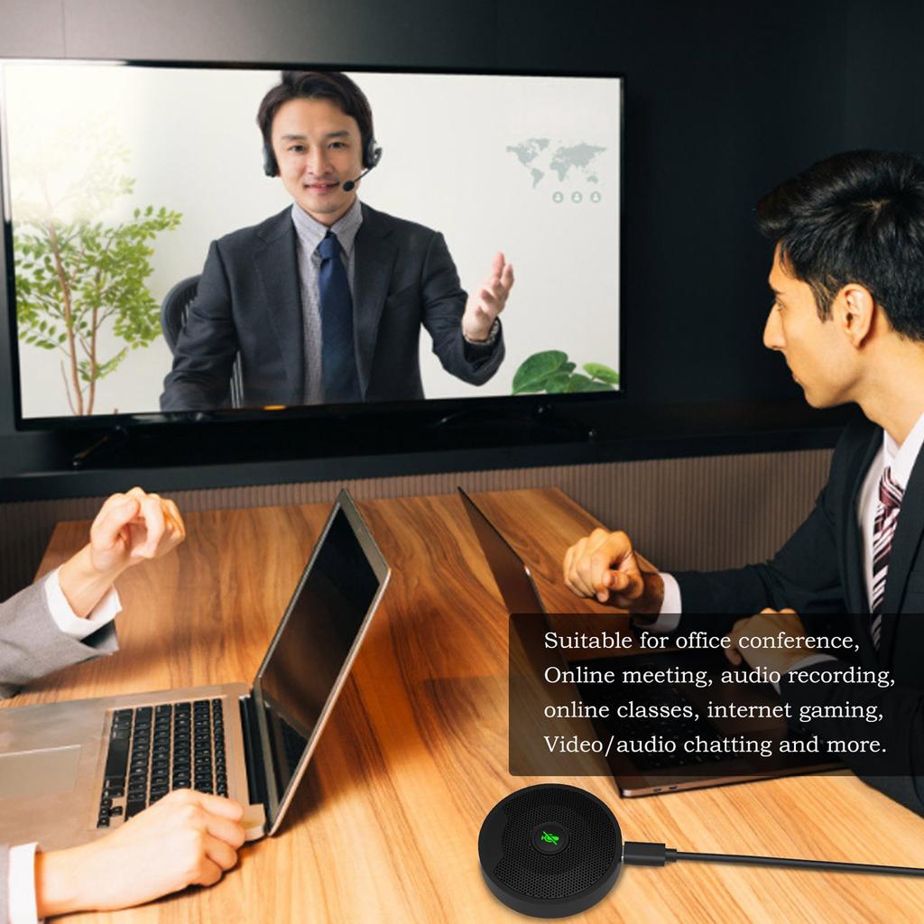 UM10 USB Conference Microphone 360 degrees  Omnidirectional Condenser PC Microphones for Video Conference Gaming