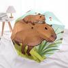 Capybara Themed Travel Umbrella 8 Ribs Automatic Opening and Closing,Portable Folding Design,Compact and Stylish Umbrella Suitable for Out