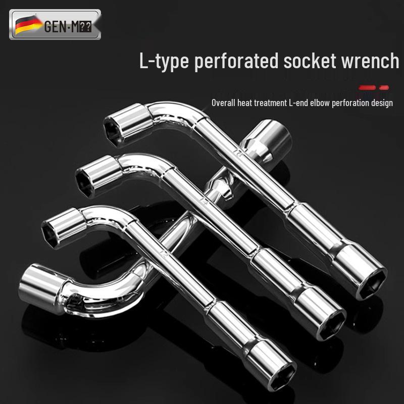 L-Shaped Hexagon Pipe Socket Wrench Tool, 7/8/10/12/14/17mm