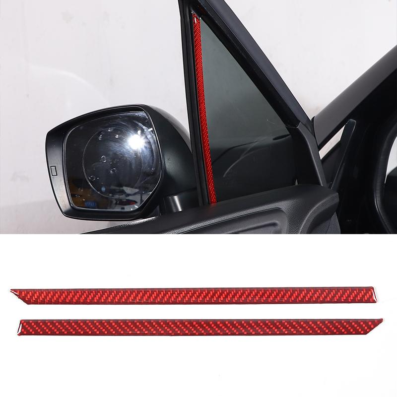 For Subaru Forester 2013-2018 Red Soft Carbon Fiber Interior Kit Dashboard Console Gear Shift Panel Decoration Trim Stickers