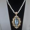 New pearl necklace versatile simple accessories classic diamond-encrusted fashion high-end light luxury niche sweater chain necklace