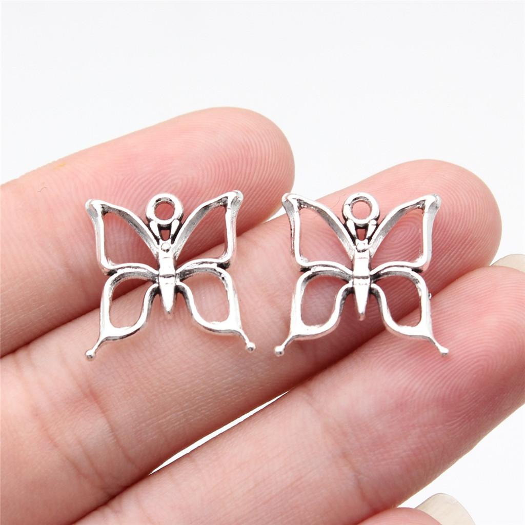 Charms Small Butterfly Pendants Wedding Jewelry Findings ZC114
