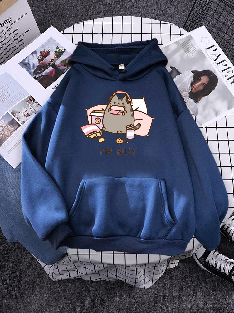Women Hoody Simple Pocket Pullovers Outdoor Soft Sweat Street Casual Female Top