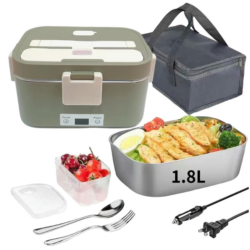 Dual-Use Electric Heating Bento Box for Home & Car - Self-Heating and Insulated.
