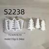 Christmas Silicone Molds,Christmas Ornament Mold Xmases Tree Epoxy Mold for Resin Casting DIY Crafts Soap Home Decorations