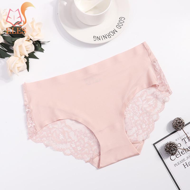 Women Lace Underpants Ice Silk Briefs Female Panties Comfortable Underwear Breathable Briefs