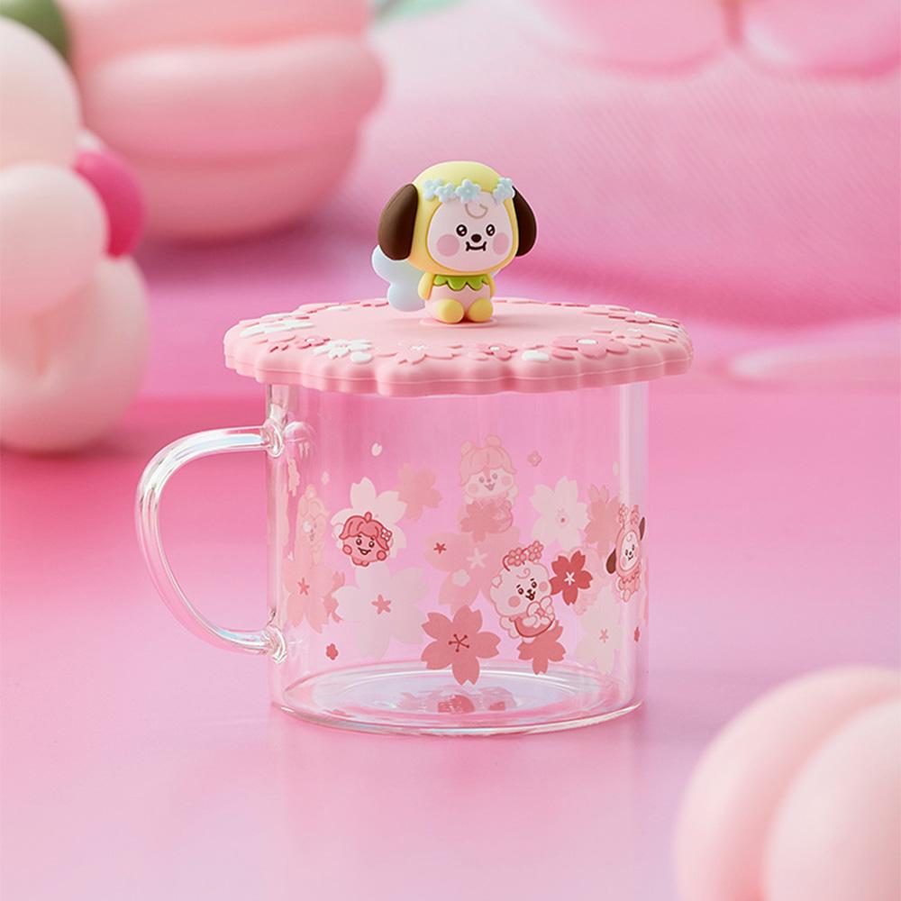 BT21 CHIMMY BABY Spring Fairy Glass Cup & Lid (430ml)