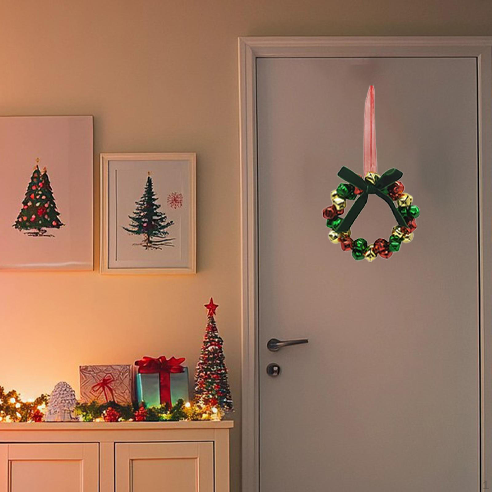 

Christmas Bell Wreath Decoration Festival Atmosphere Pendant Small with Bowknot for Style A