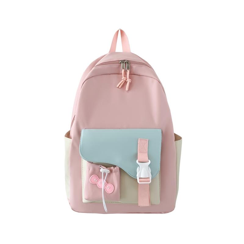 Schoolbag new large-capacity contrasting color schoolbag student versatile Japanese small fresh backpack versatile casual backpack