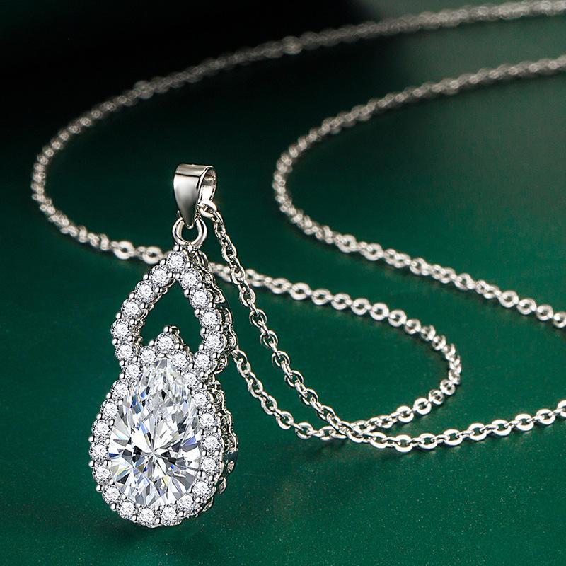 

Женское ожерелье Lindon, кулон из медного сплава, циркон, модный подарок белый