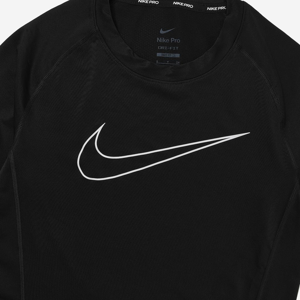 Nike Maglietta a Maniche Corte da Allenamento Traspirante con Stampa Logo Uomo Top Neri DD1993-010