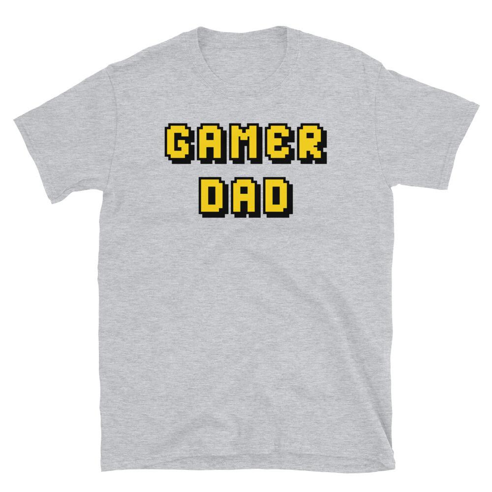 Смешная гик-нерд видеоигры День отца геймер папа футболка унисекс с коротким рукавом S