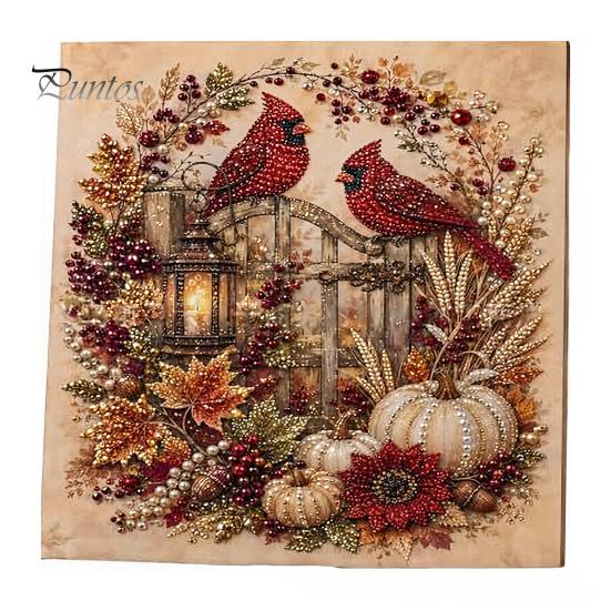 Fall Home Decor Crafts Autumn Faux Pearl Painting Kit, DIY Pumpkin Turkey Art for Adults Sunflower 3D Wall Craft Kit Handmade Set