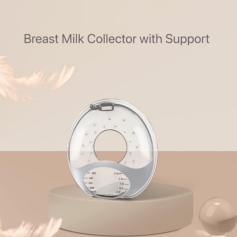 2pcs Silicone Breast Milk Collector Stand Scale Soft Nursing Cups Travel Portable Milk Saver Sore Nipples 60ml Mixed Colors